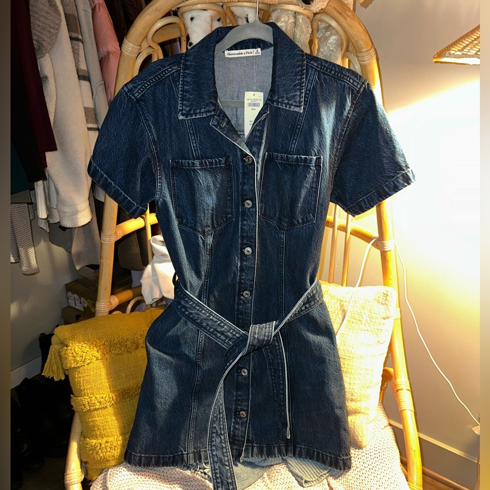 Denim shirt dress